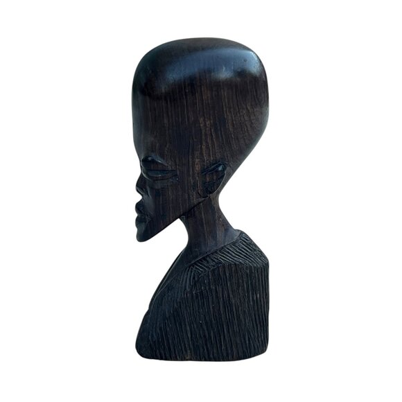 Hand-Carved African ironwood Bust Sculpture 4" T Art gift - Picture 3 of 10